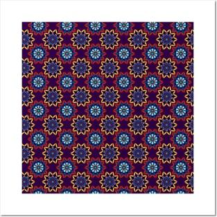 Geometric Floral Pattern Posters and Art